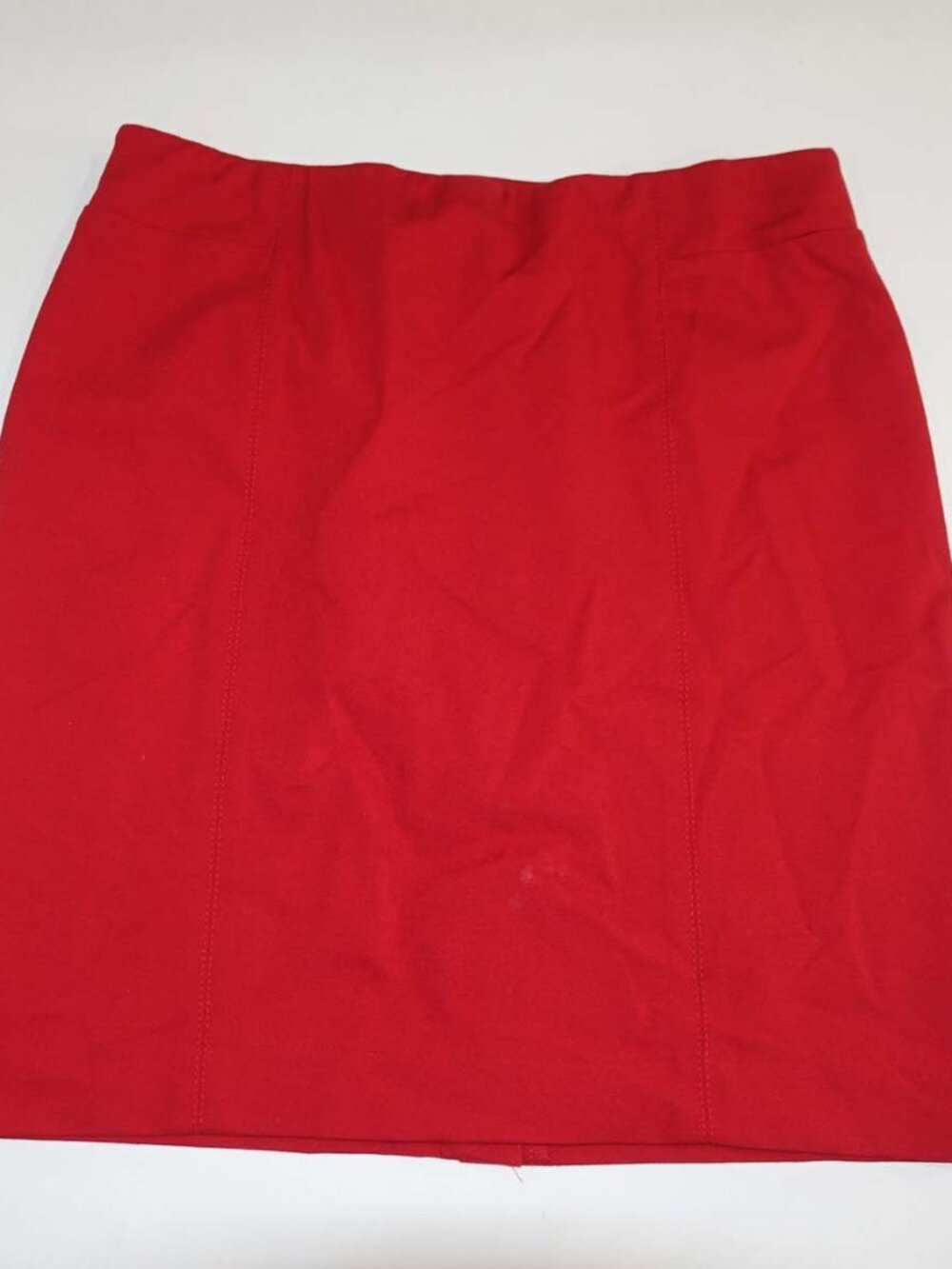 J. Jill Women's Ponte Pencil Skirt Size Petite Small Red Stretch Hits Above Knee
